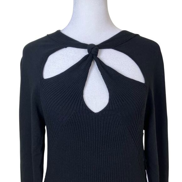 ASTR The Label Sz XL NWT Ribbed Knit Cut-out Neck Sweater Pullover Stretchy - Picture 3 of 16